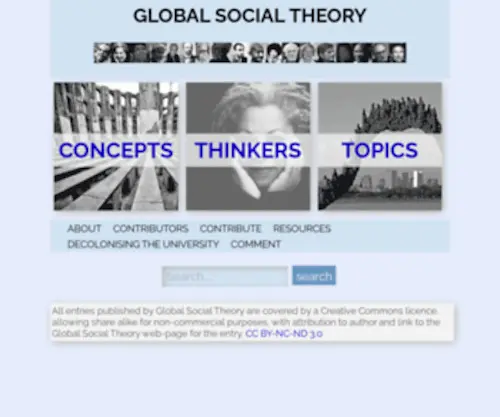 Globalsocialtheory.org(This site) Screenshot