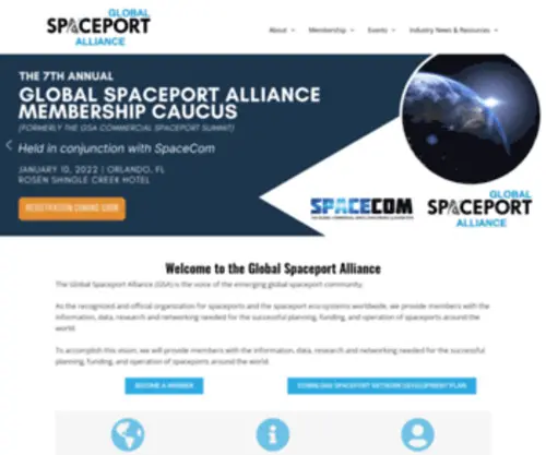 Globalspaceportalliance.com(Global Spaceport Alliance) Screenshot