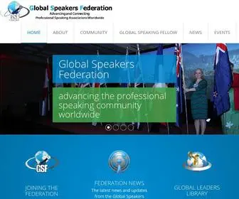 Globalspeakersfederation.net(Global Speakers Federation) Screenshot