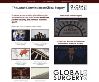 Globalsurgery.info(The Lancet Commission on Global Surgery) Screenshot