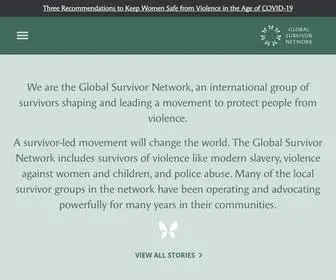 Globalsurvivornetwork.org(Protect People from Violence) Screenshot