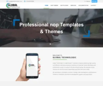 Globaltechnologic.com(Professional powerful nopcommerce themes and templates) Screenshot
