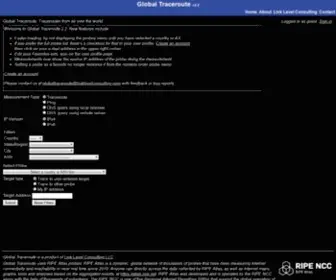Globaltraceroute.com(Global Traceroute) Screenshot