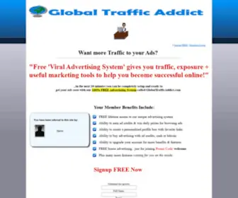 Globaltrafficaddict.com(Free Traffic Exchange) Screenshot