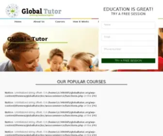 Globaltutor.org(Global Tutor) Screenshot