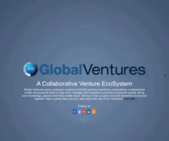 Globalventures.com(A Collaborative Venture EcoSystem. Global Ventures owns a premium network of 20) Screenshot