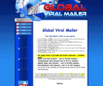Globalviralmailer.com(Global Viral Mailer) Screenshot