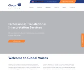 Globalvoices.co.uk(Translation And Interpretation Services B2B) Screenshot
