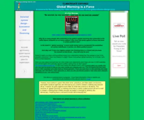 Globalwarmingisafarce.com(Global Warming is a Farce) Screenshot
