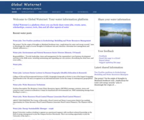 Globalwaternet.com(Global Waternet) Screenshot