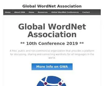 Globalwordnet.org(Global WordNet Association) Screenshot