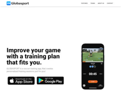 Globasport.com(Take your game to the next level) Screenshot