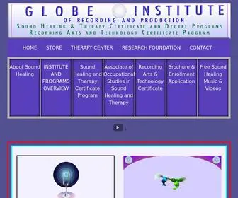 Globe-Recording.com(Sound Healing Classes) Screenshot