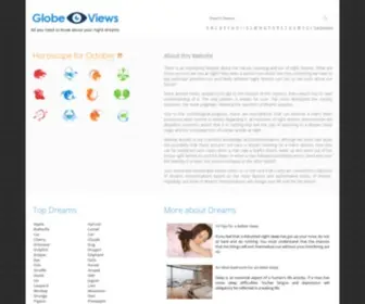 Globe-Views.com(Globe-views is everything you’d like to know about your dreams) Screenshot