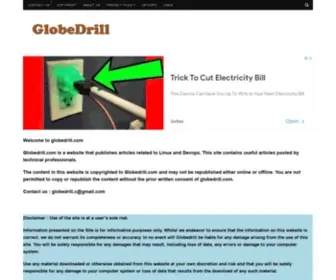 Globedrill.com(Linux tutorials) Screenshot