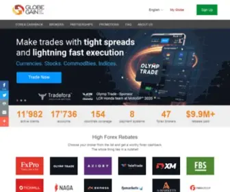 Globegain.com(CashBack Forex) Screenshot