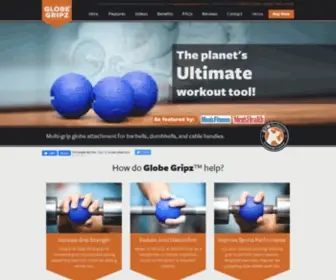 Globegripz.com(The Planet's Ultimate Workout Tool) Screenshot