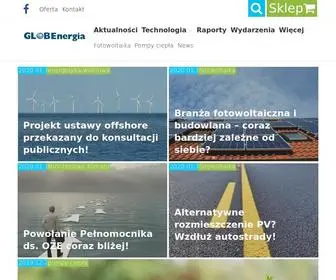 Globenergia.pl(Serwis poświęcony odnawialnym źródłom energii) Screenshot