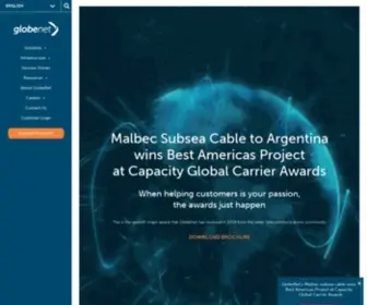 Globenet.net(Connecting the Americas with reliable network services) Screenshot