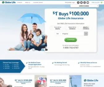 Globeontheweb.com(Globe Life Insurance) Screenshot