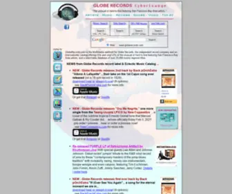 Globerecords.com(Globe Records CyberLounge) Screenshot