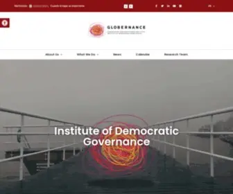 Globernance.org(Instituto de Gobernanza Democrática) Screenshot