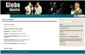 Globetheatre.org.nz(The Globe Theatre) Screenshot