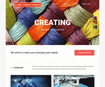 Globethreadcanada.com(Canada's Leading Textile Yarn Distributor) Screenshot