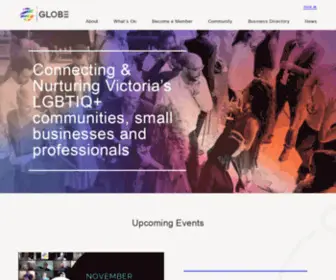 Globevictoria.com.au(Connecting & Nurturing LGBTIQ) Screenshot