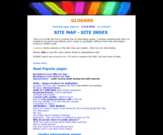 Glodark.com(Glodark web site of miscellaneous information) Screenshot