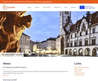 Glodep.eu(Erasmus Mundus Joint Master Degree) Screenshot