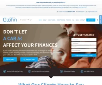 Glofin.com(Pre-Settlement Lawsuit Funding, Cash Advance up to $100K) Screenshot