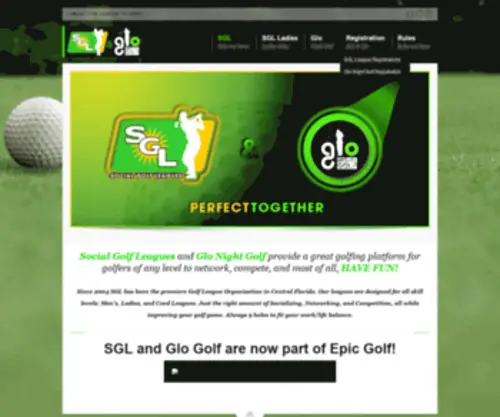 Glogolfing.com(Social Golf Leagues and Glo Night Golf) Screenshot