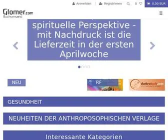 Glomer.com(Bücher aus über 80 anthroposophischen Verlagen) Screenshot