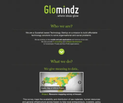 Glomindz.com(A Guwahati Based Software Company) Screenshot