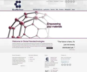 Glonatech.com(Nanotechnology Company) Screenshot