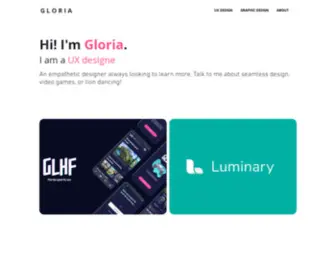 Gloriamingzhu.com(Design) Screenshot