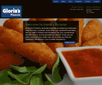 Gloriaspizzeria.com(Gloria's Pizzeria) Screenshot