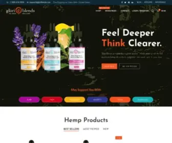 Gloriblends.com(Organic hemp oil) Screenshot