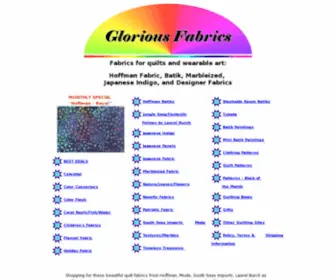 Gloriousfabrics.com(Quilt fabric) Screenshot