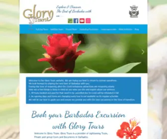 Glorytoursbarbados.com(Barbados Island Tours & Excursions provided by Glory Tours in Barbados) Screenshot