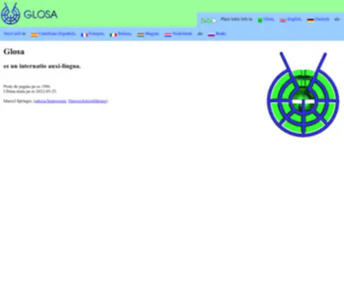 Glosa.org(Glosa, un internatio auxi-lingua) Screenshot