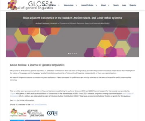 Glossa-Journal.org(Glossa Journal) Screenshot