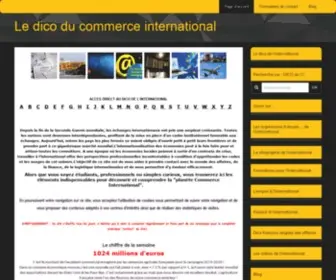 Glossaire-International.com(Page d'accueil du dictionnaire du commerce international en ligne) Screenshot