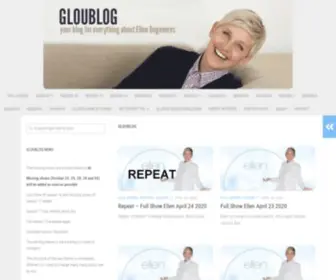 Gloublog.net(Ellen DeGeneres Fan Site) Screenshot