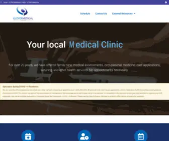 Glovermedical.com(Walk-in Clinic in Langley, BC) Screenshot