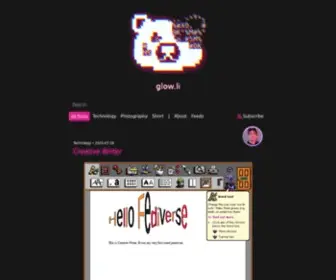 Glow.li(A blog by glow) Screenshot