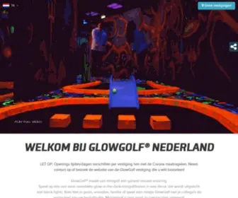 Glowgolf.nl(Welkom bij GlowGolf Nederland; Speel in een van onze vestigingen een rondje blacklight midgetgolf) Screenshot
