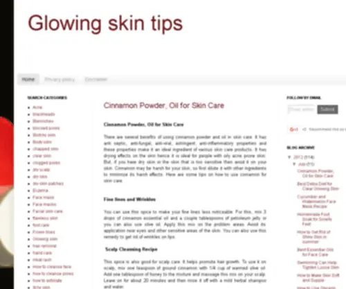 Glowingskintips.com(Glowingskintips) Screenshot