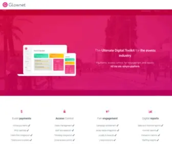 Glownet.com(Revolutionising the Event Experience) Screenshot